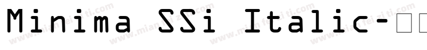 Minima SSi Italic字体转换